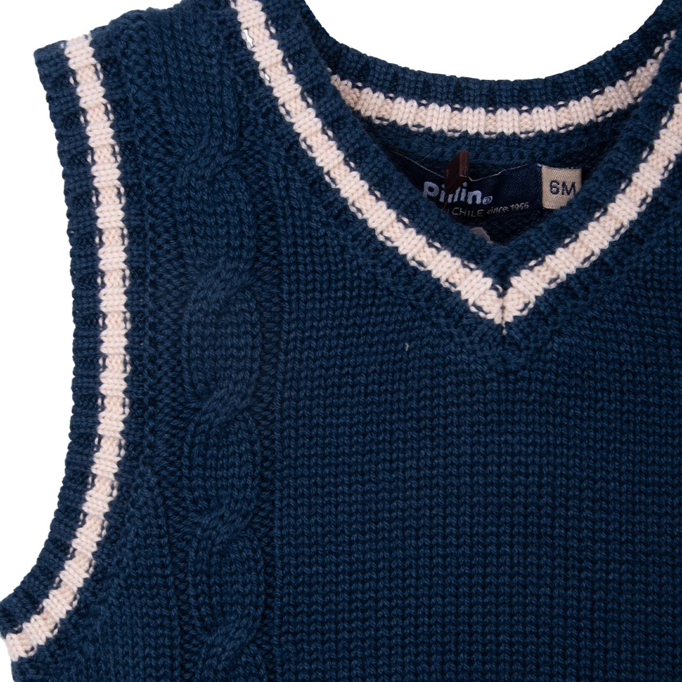 CHOMPA BEBÉ NIÑO AZUL TALLA 3M - 3