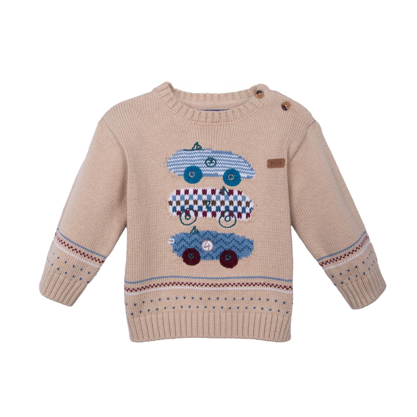 CHOMPA BEBÉ NIÑO ARENA TALLA 12M - 1