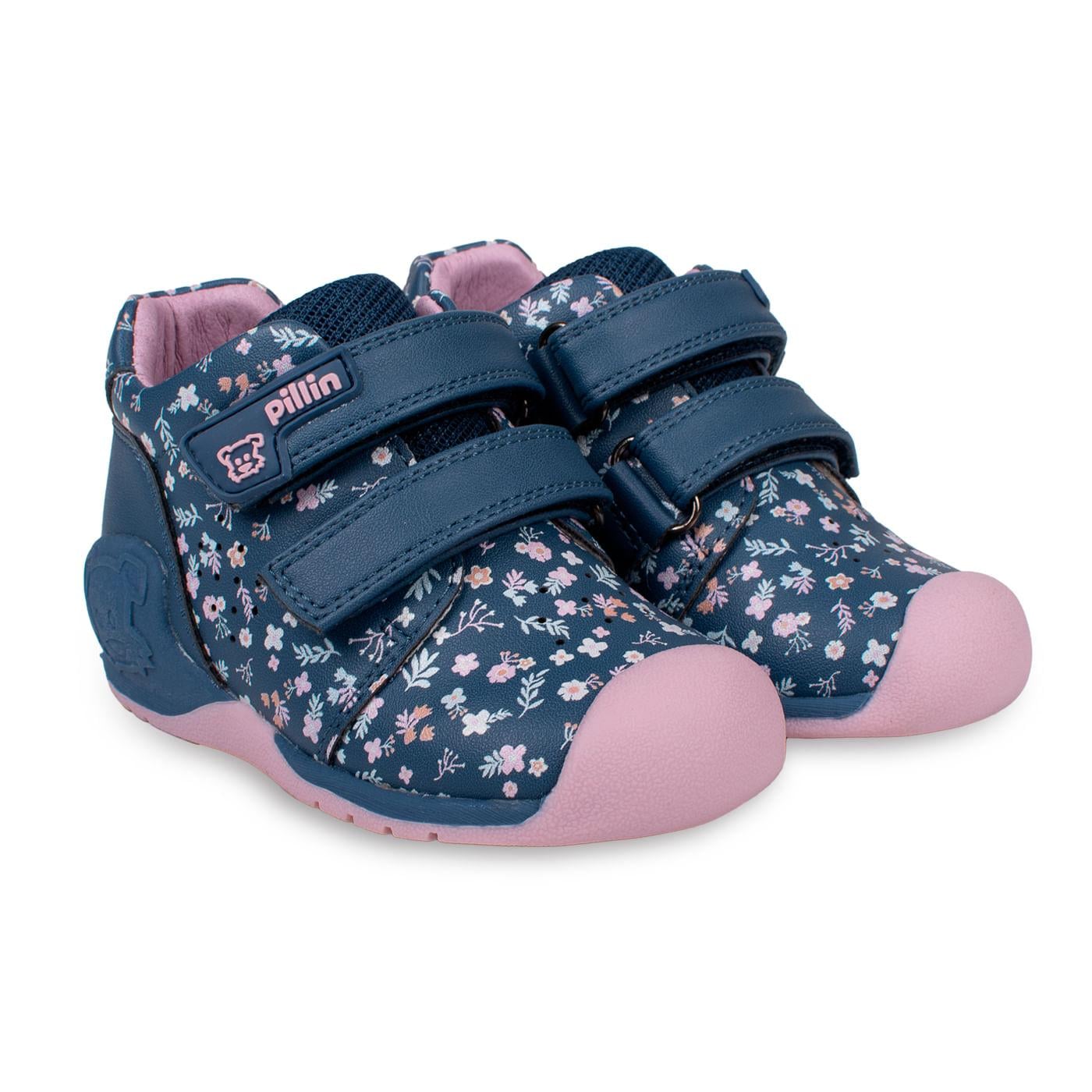 ZAPATO CLÁSICO BEBÉ NIÑA AZUL TALLA 21 - 1