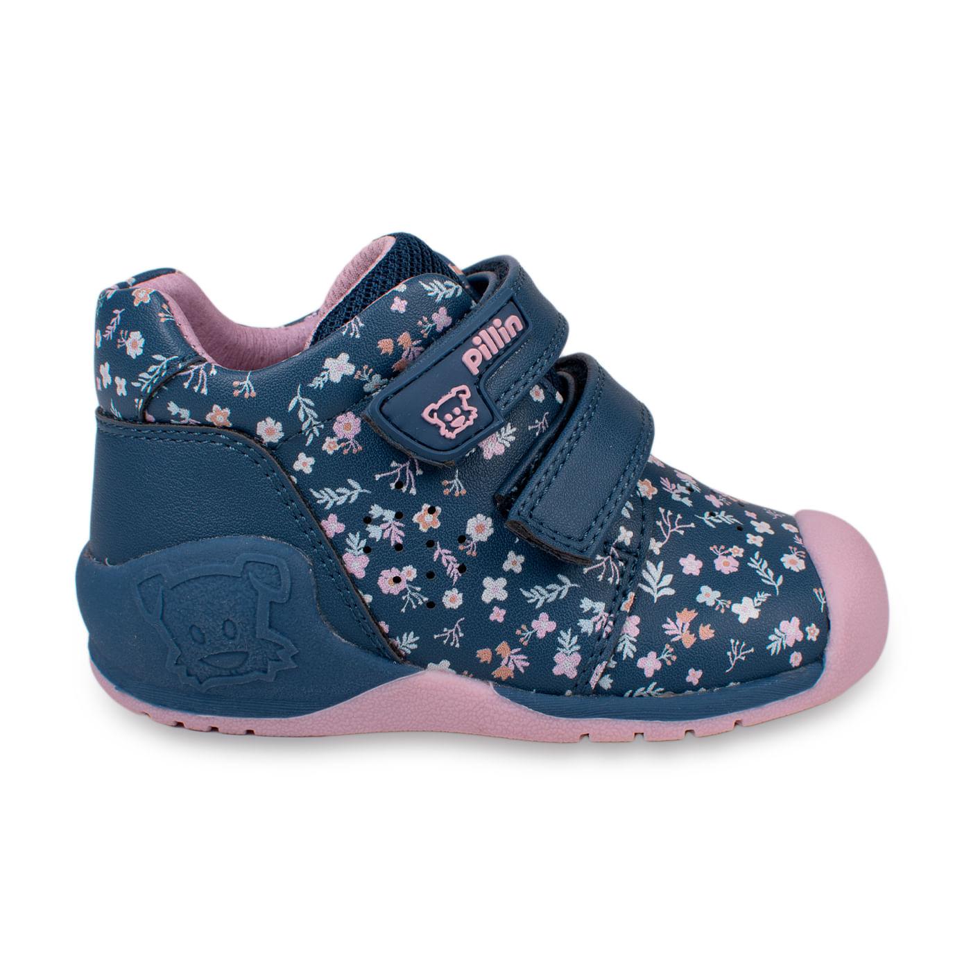ZAPATO CLÁSICO BEBÉ NIÑA AZUL TALLA 21 - 2