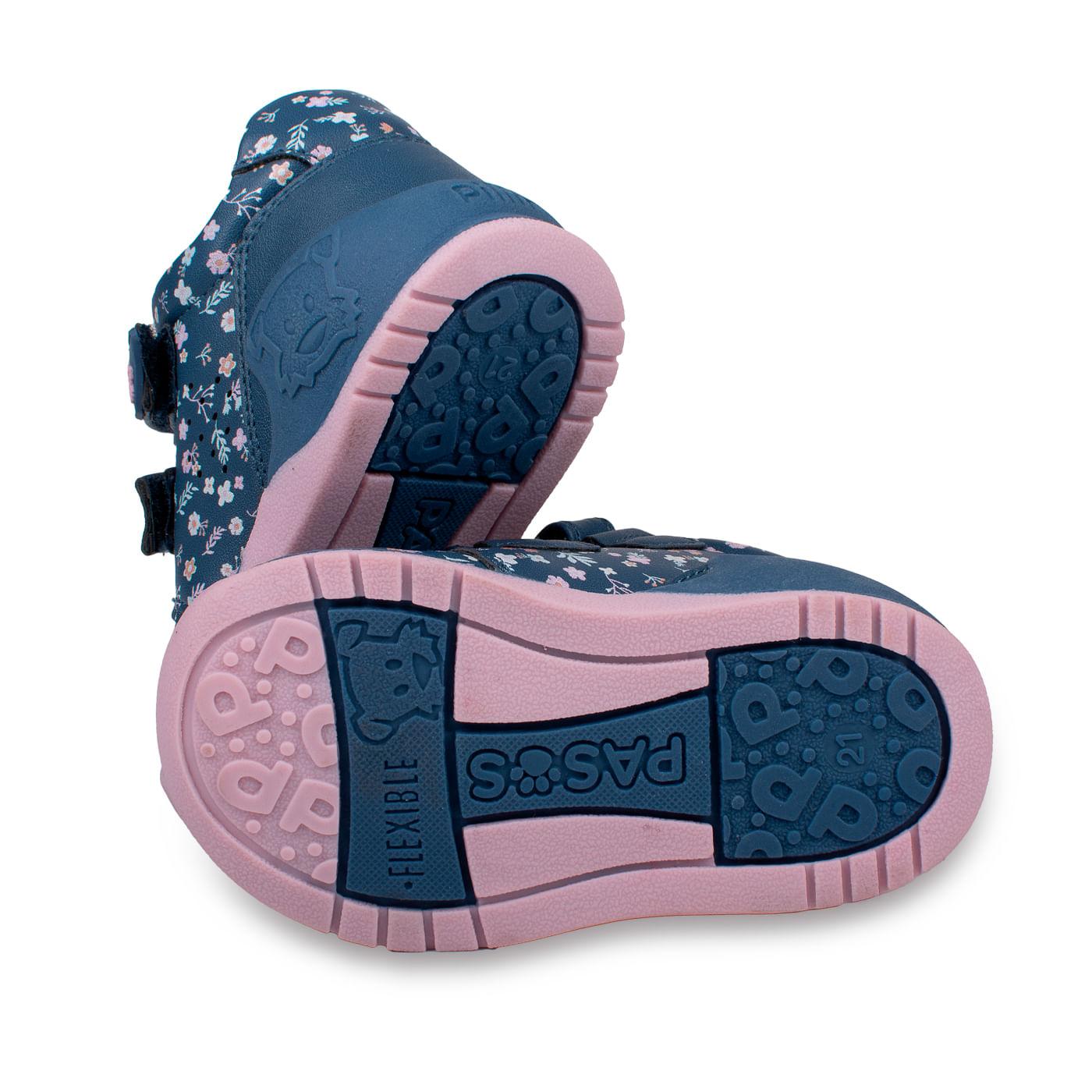 ZAPATO CLÁSICO BEBÉ NIÑA AZUL TALLA 21 - 4