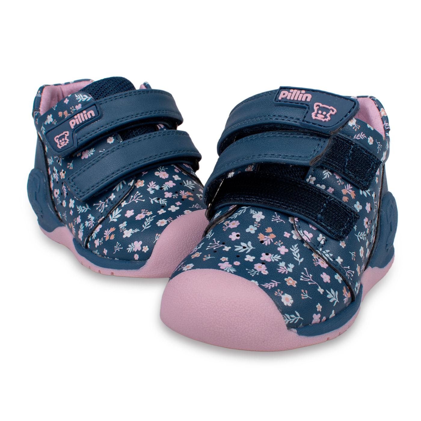 ZAPATO CLÁSICO BEBÉ NIÑA AZUL TALLA 21 - 5