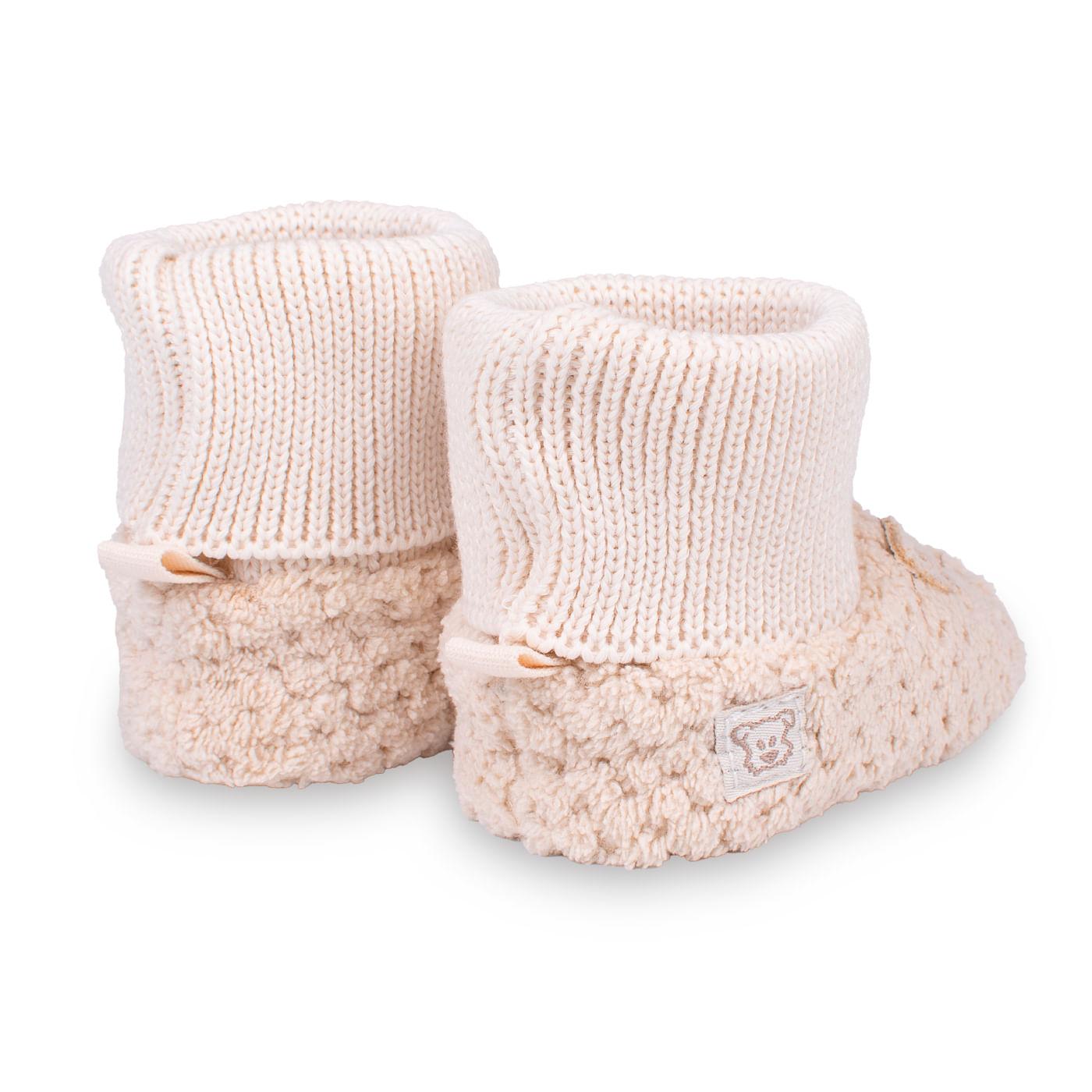 PANTUFLA BEBÉS NIÑO BEIGE TALLA 0-3M - 3