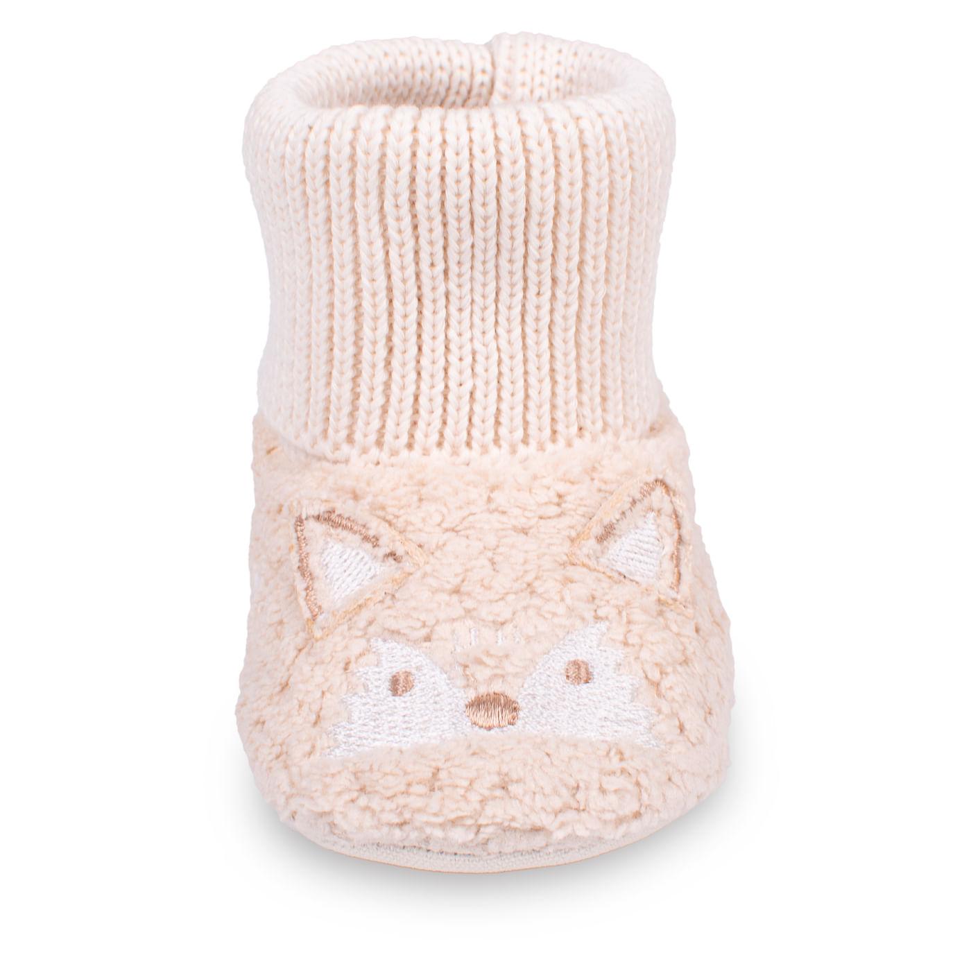 PANTUFLA BEBÉS NIÑO BEIGE TALLA 0-3M - 5