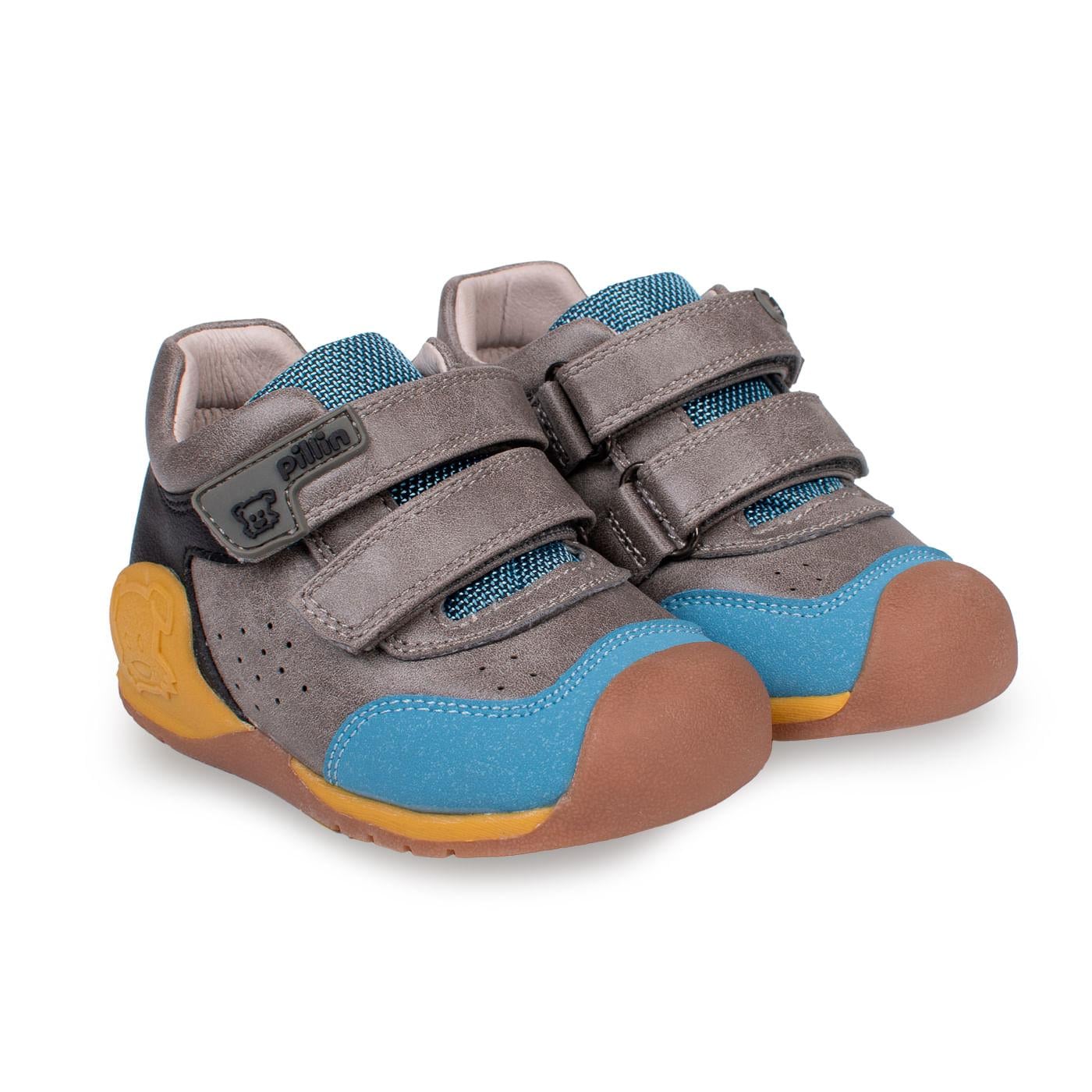 ZAPATO CLÁSICO BEBÉ NIÑO GRIS TALLA 24 - 1