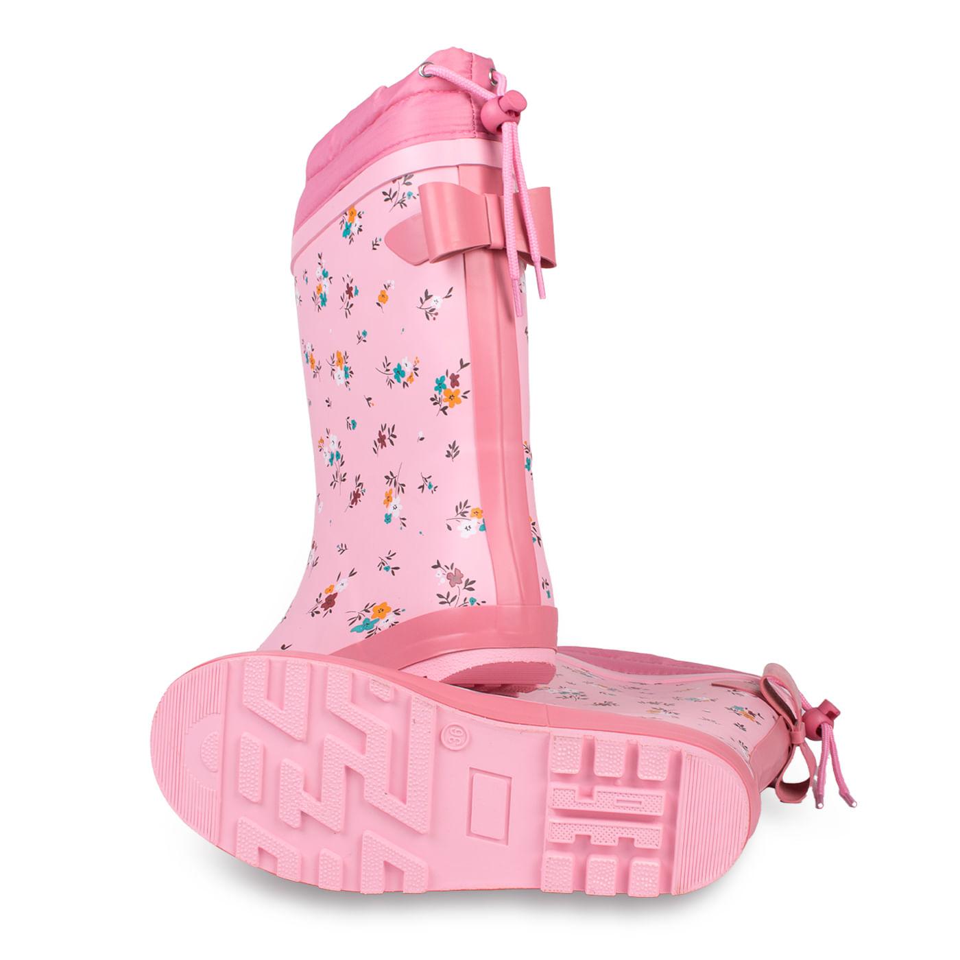 BOTA AGUA NIÑA ROSADO TALLA 35 - 4