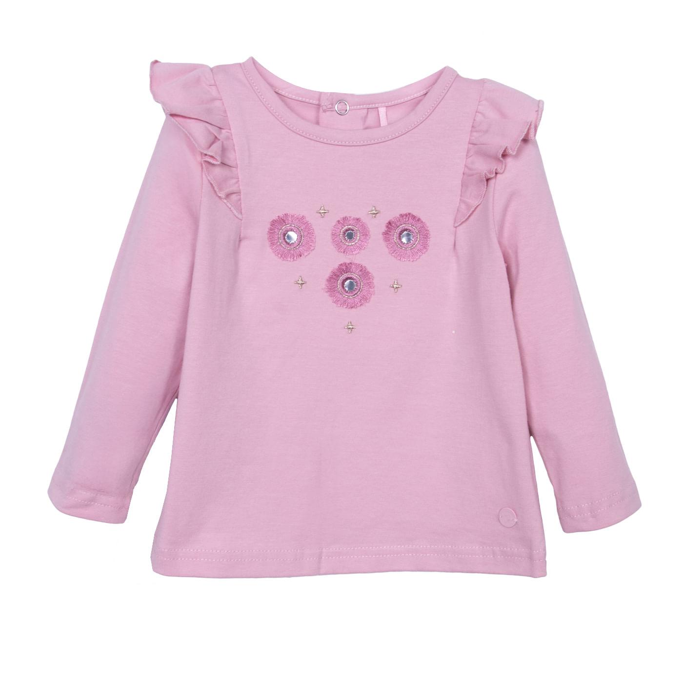 POLO BEBÉ NIÑA ROSADO OSCURO TALLA 6M - 1
