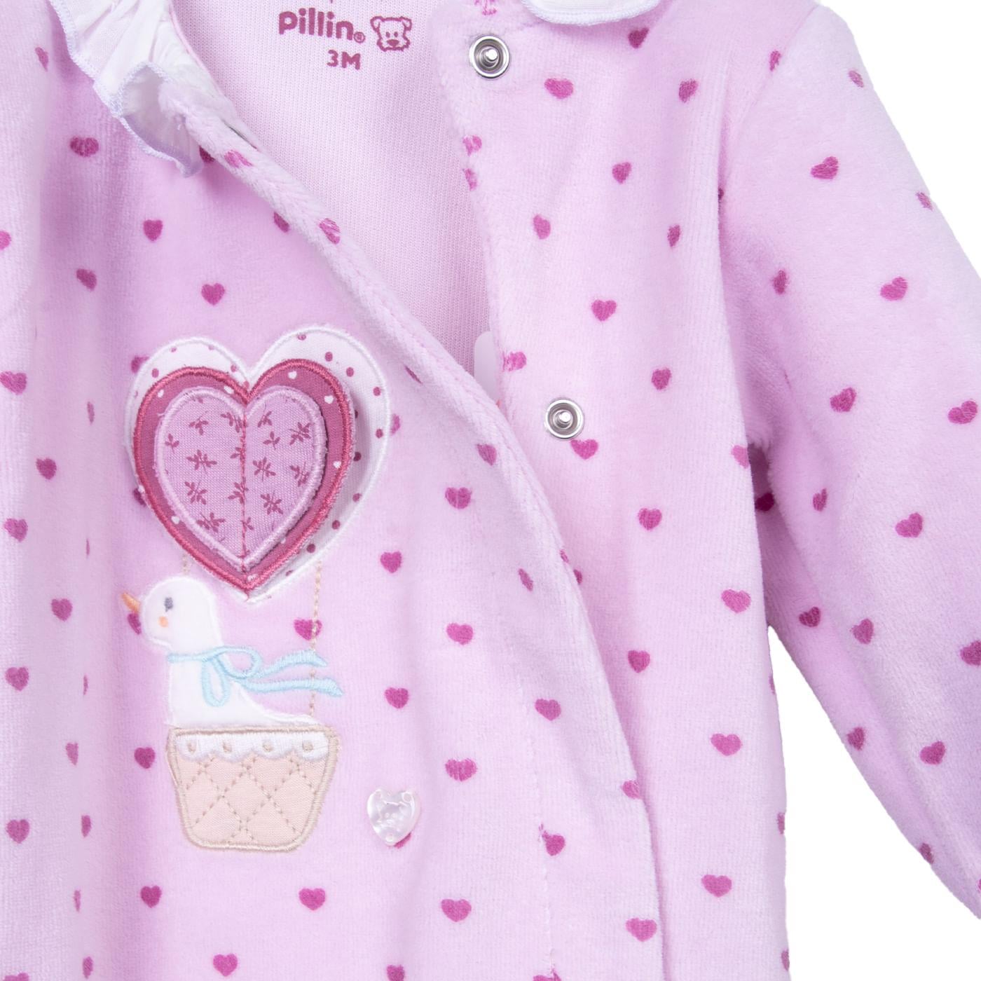 ENTERIZO BEBÉS NIÑA MALVA TALLA 0 - 3