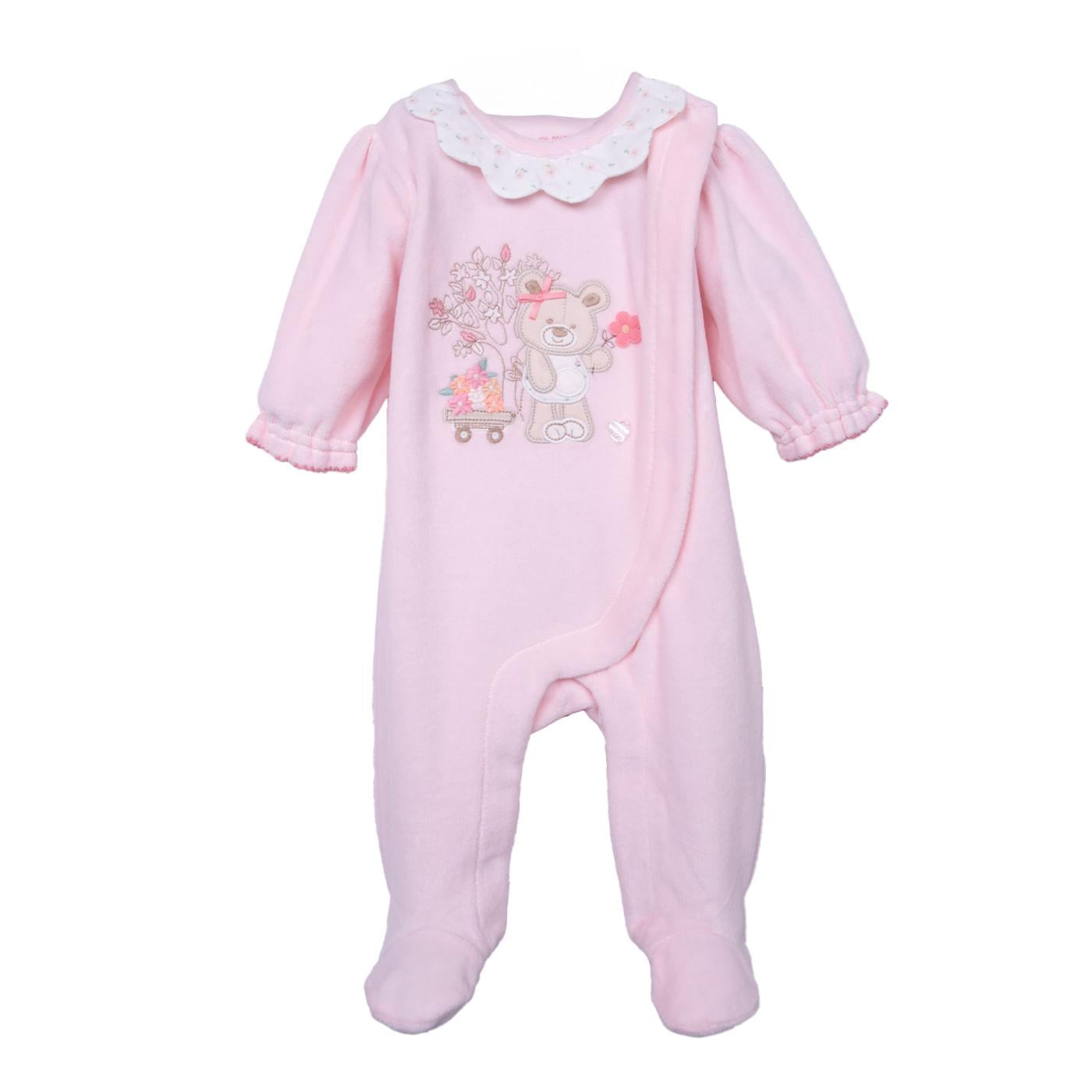 ENTERIZO BEBÉS NIÑA ROSADO TALLA 0M - 1