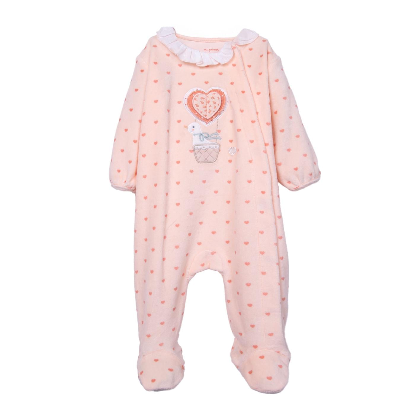 ENTERIZO BEBÉS NIÑA DAMASCO TALLA 0M - 1