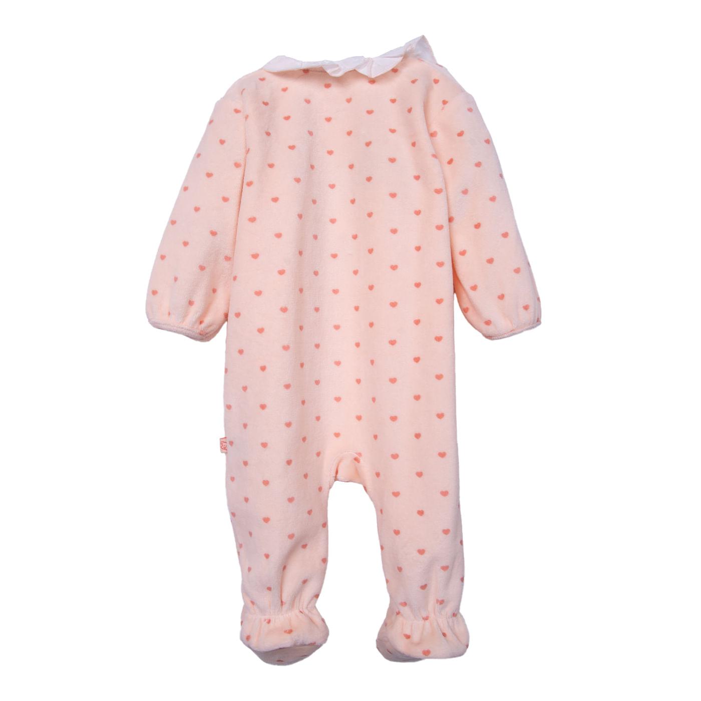 ENTERIZO BEBÉS NIÑA DAMASCO TALLA 0M - 2