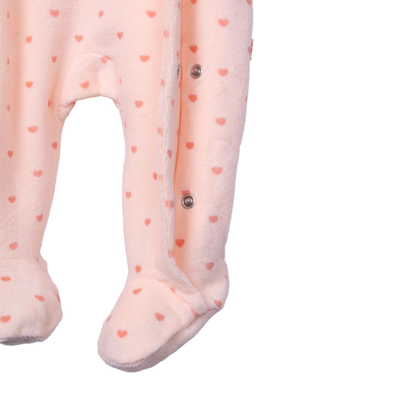 ENTERIZO BEBÉS NIÑA DAMASCO TALLA 0M - 4