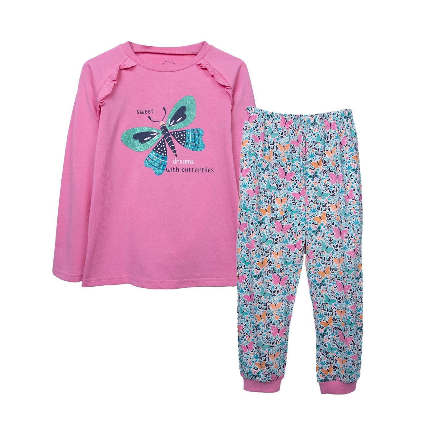 PIJAMA NIÑA ROSADO TALLA 2 - 1