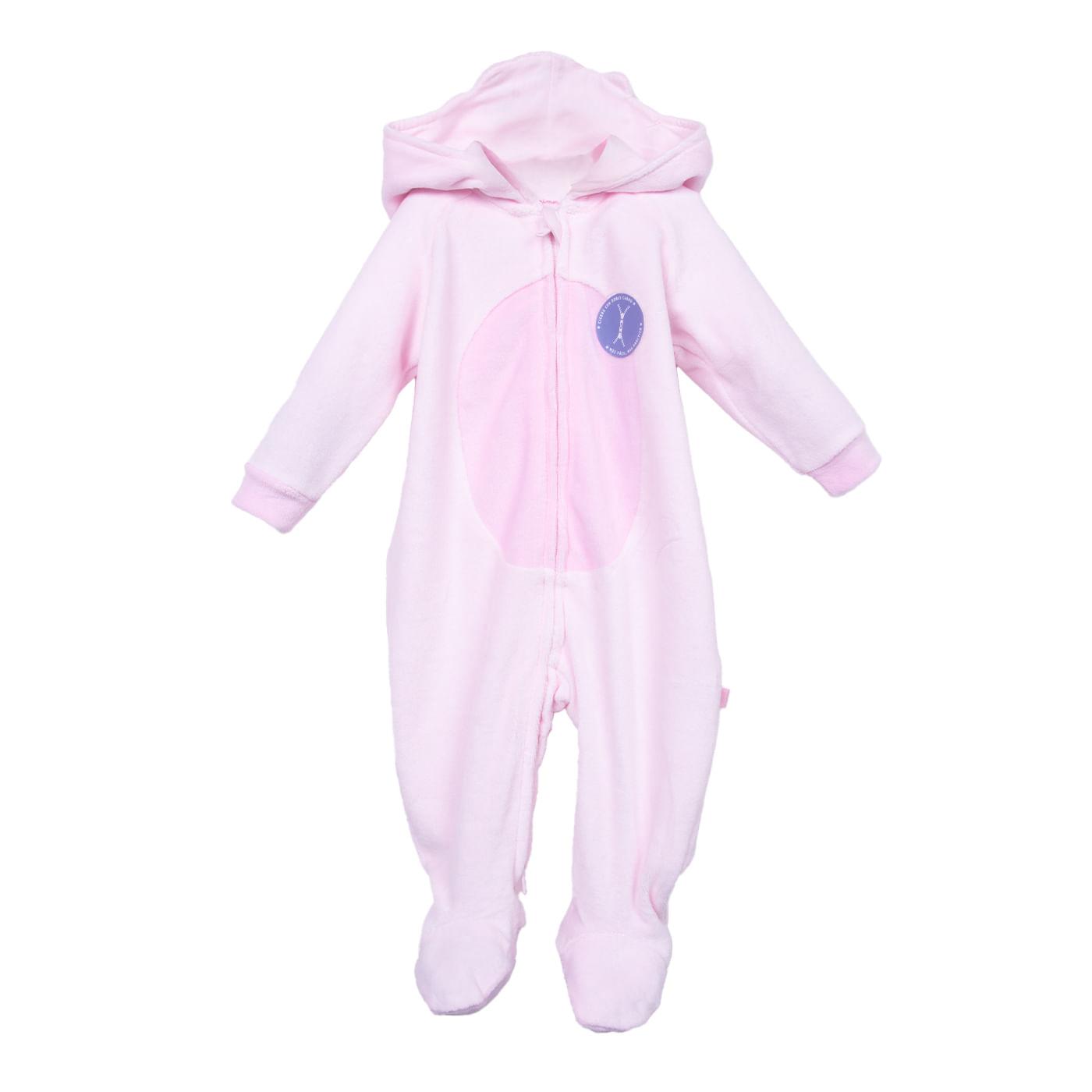 ENTERIZO BEBÉS NIÑA ROSADO TALLA 0M - 1