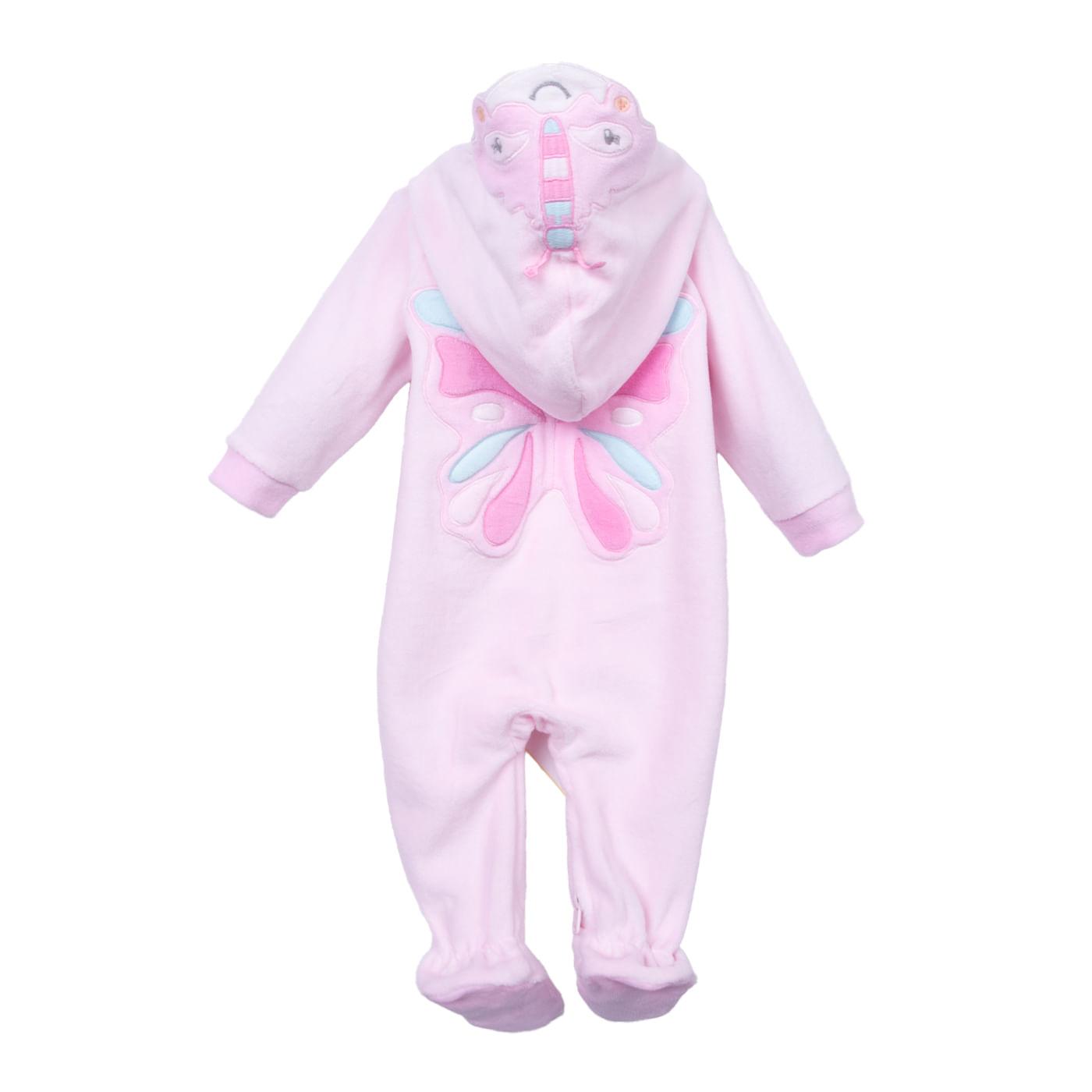 ENTERIZO BEBÉS NIÑA ROSADO TALLA 0M - 2