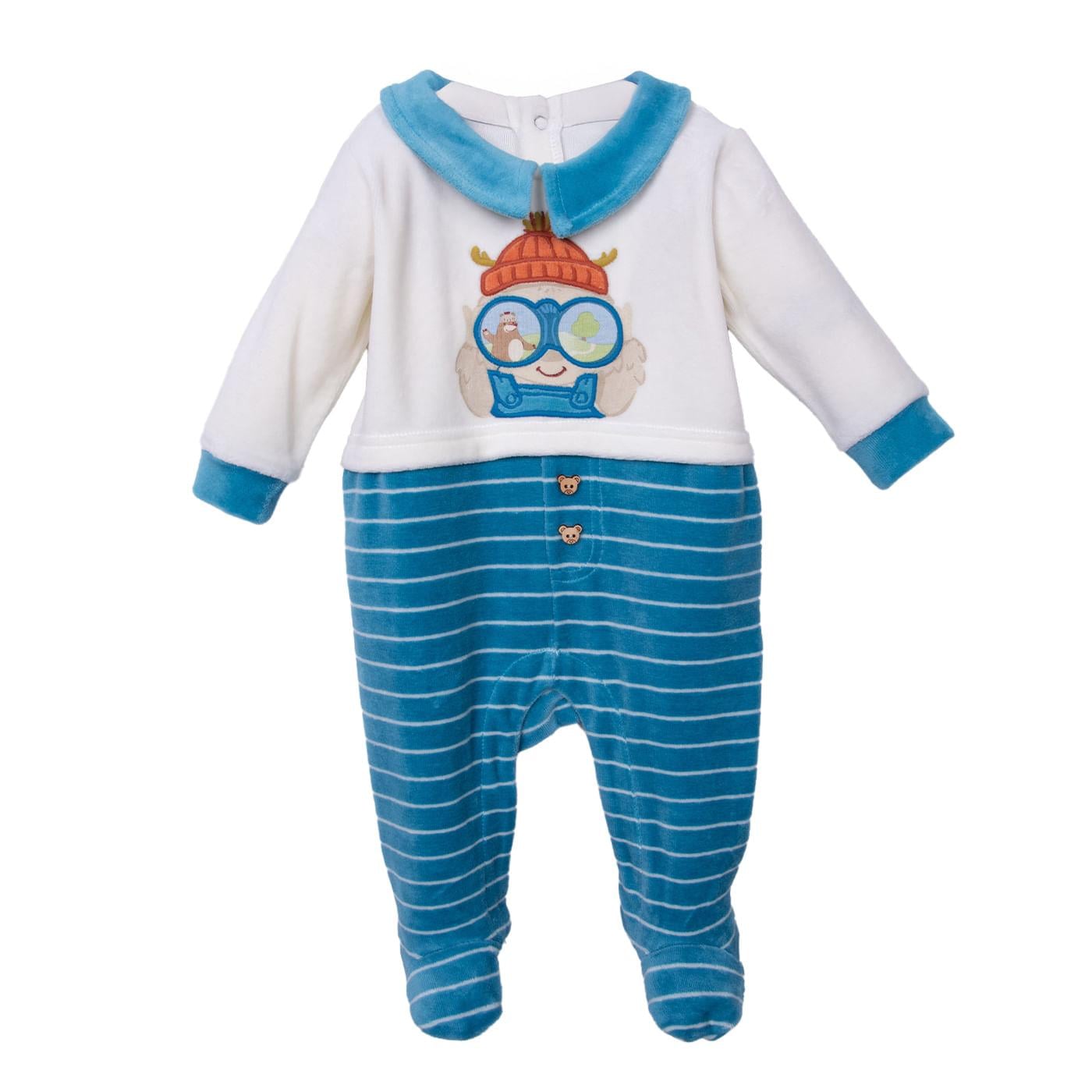 ENTERIZO BEBÉS NIÑO PETROLEO TALLA 3M - 1