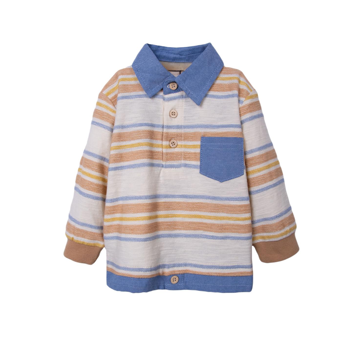 POLO BEBÉ NIÑO CRUDO TALLA 6M - 1