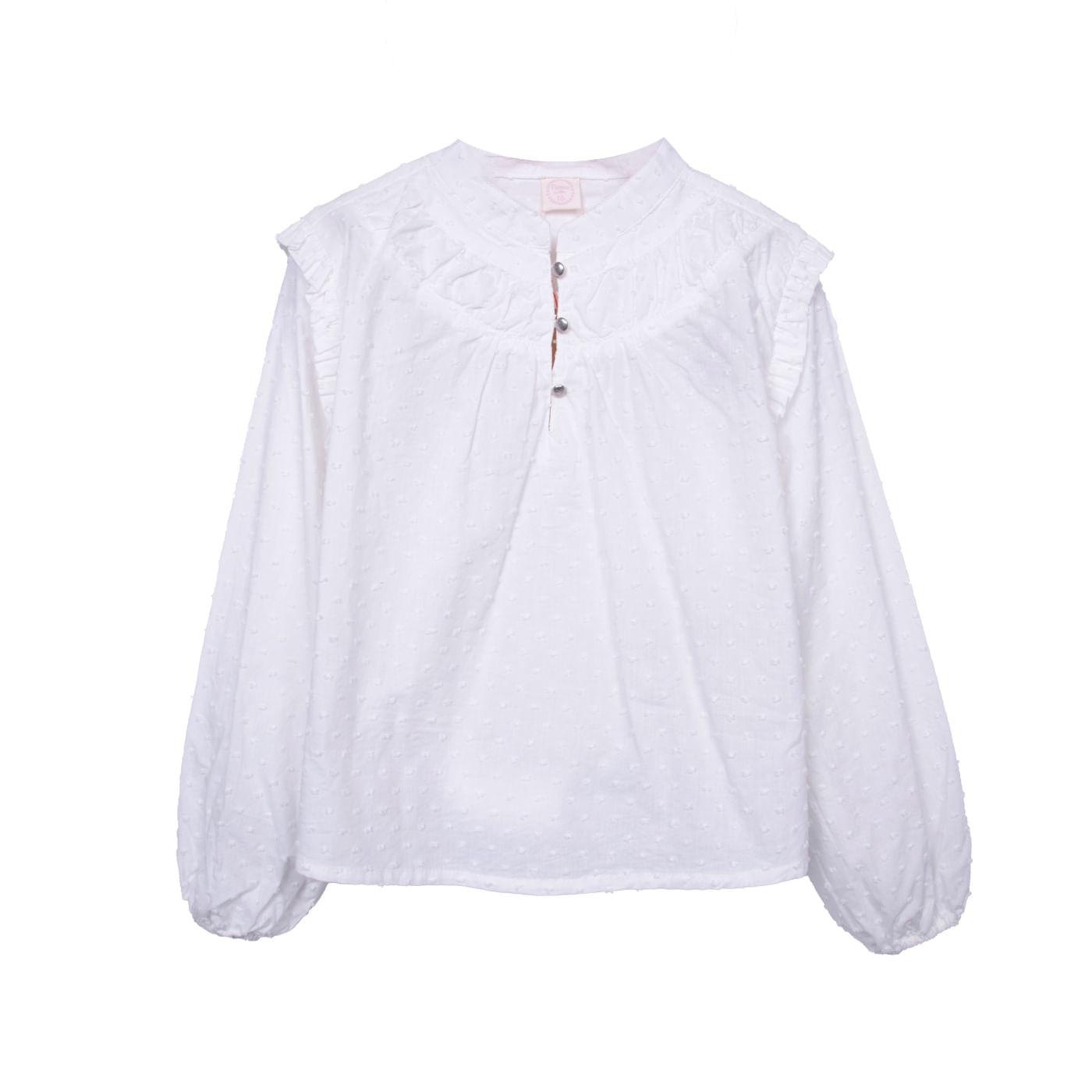 BLUSA NIÑA TALLA 3 COLOR BLANCO - 1