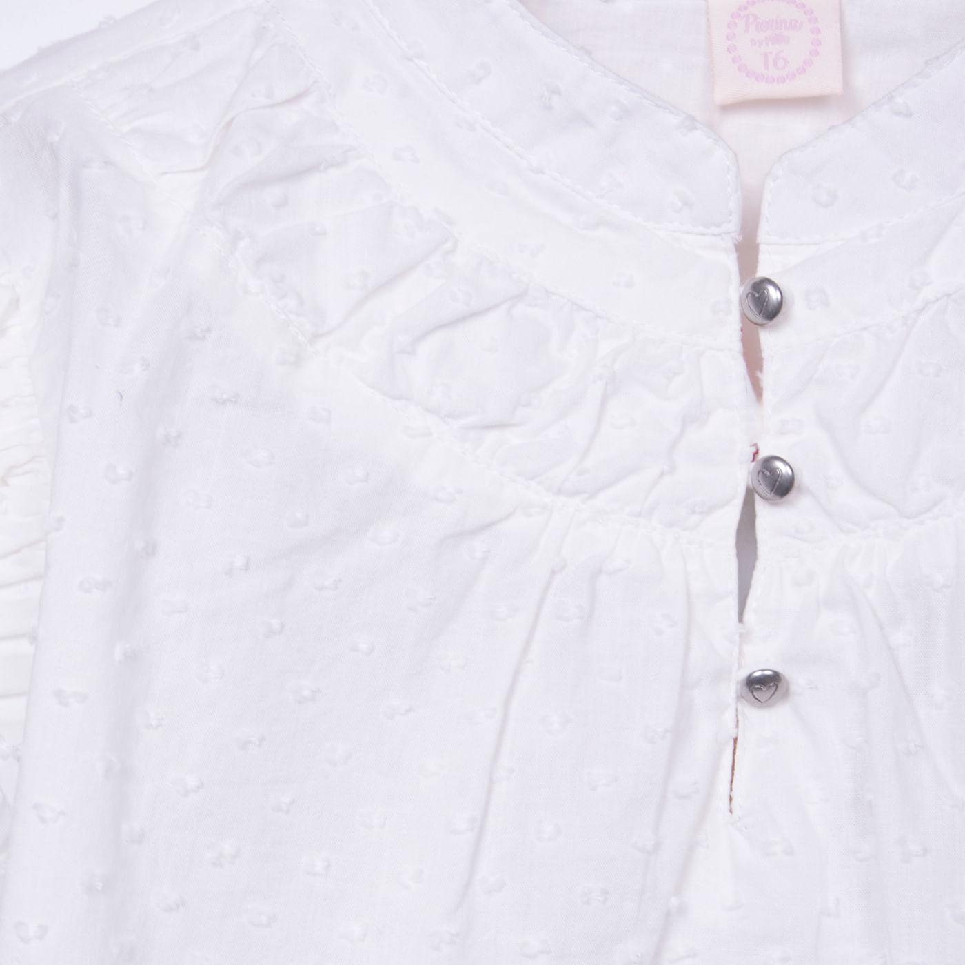BLUSA NIÑA TALLA 3 COLOR BLANCO - 3