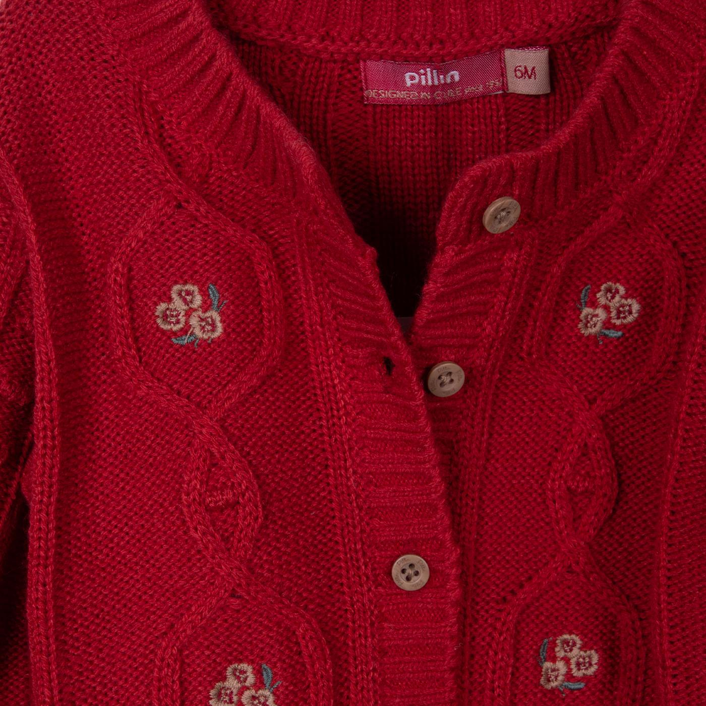 CHOMPA BEBÉ NIÑA TALLA 24M COLOR ROJO - 3