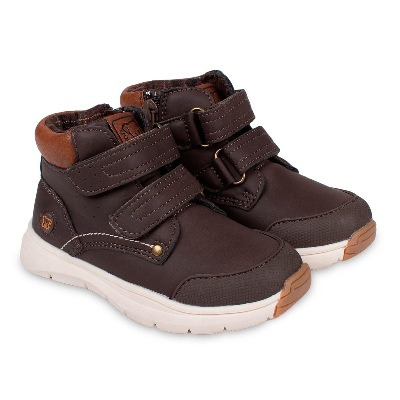 BOTÍN BEBE NIÑO TALLA 20 COLOR CAFÉ - 1