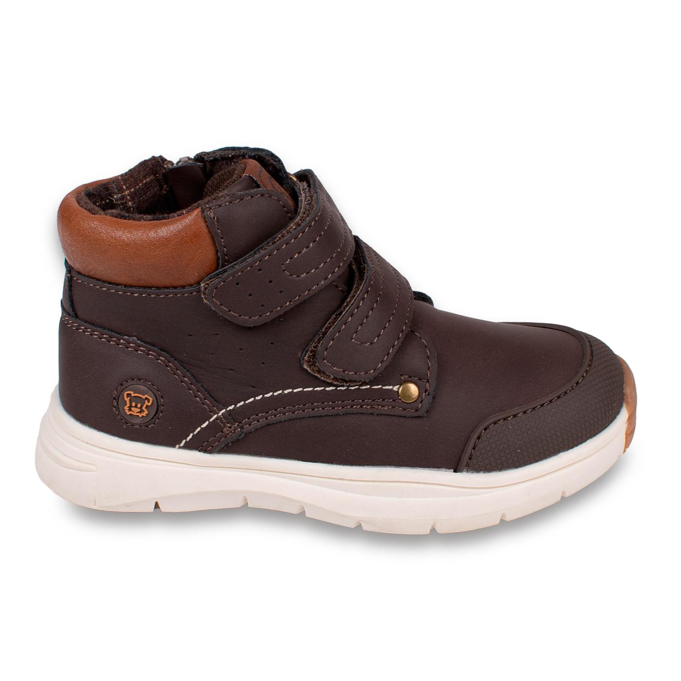 BOTÍN BEBE NIÑO TALLA 20 COLOR CAFÉ - 2