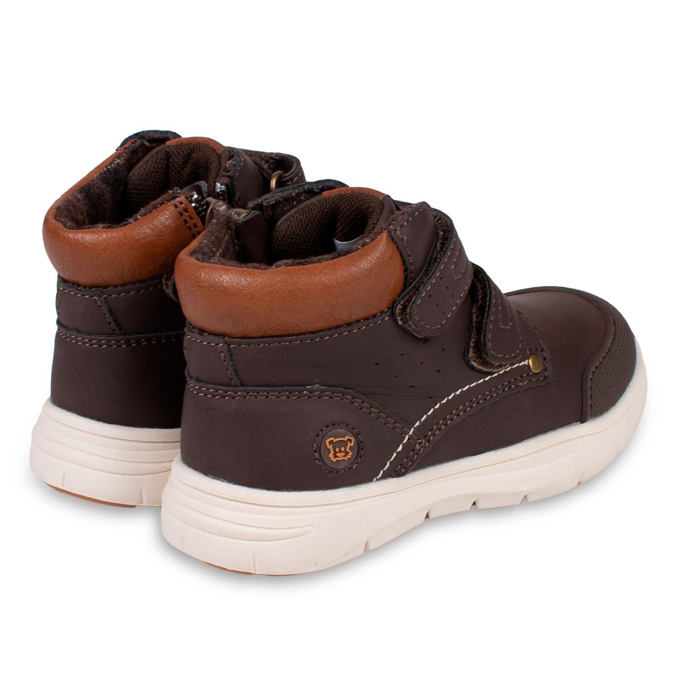 BOTÍN BEBE NIÑO TALLA 20 COLOR CAFÉ - 3
