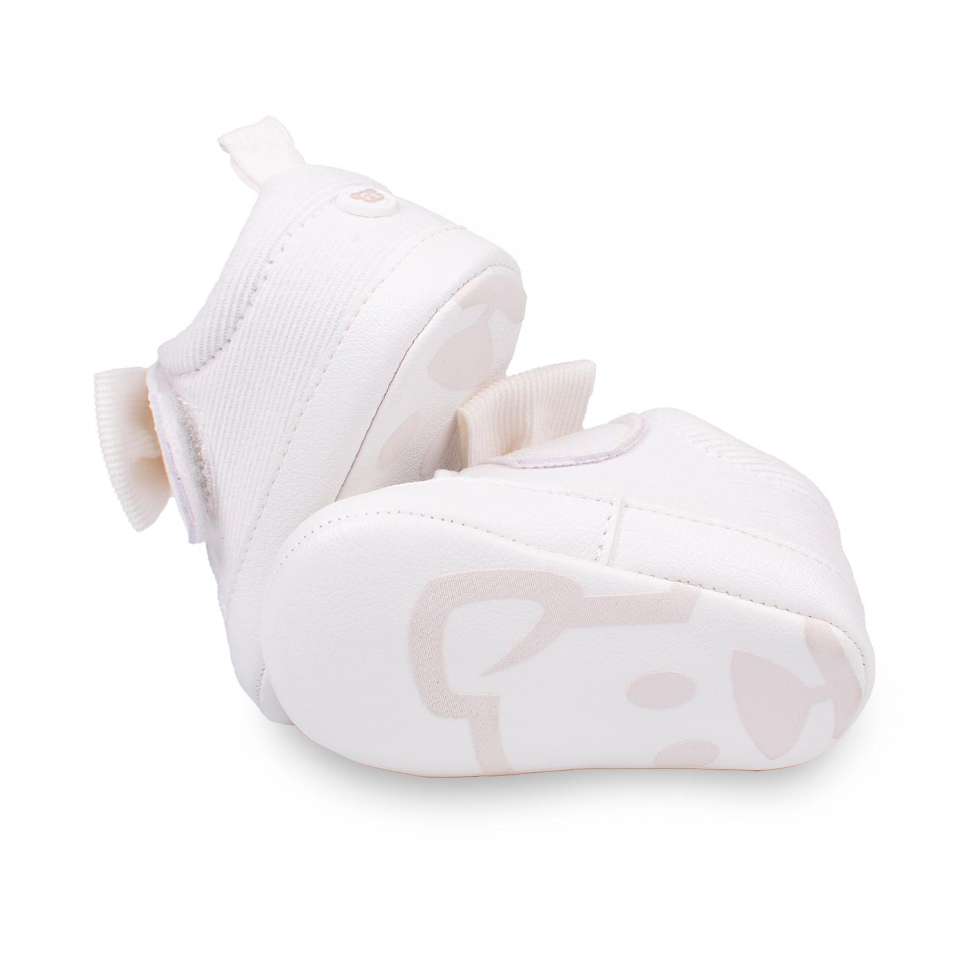 ZAPATILLAS RECIÉN NACIDO NIÑA TALLA 3-6M COLOR BLANCO - 4
