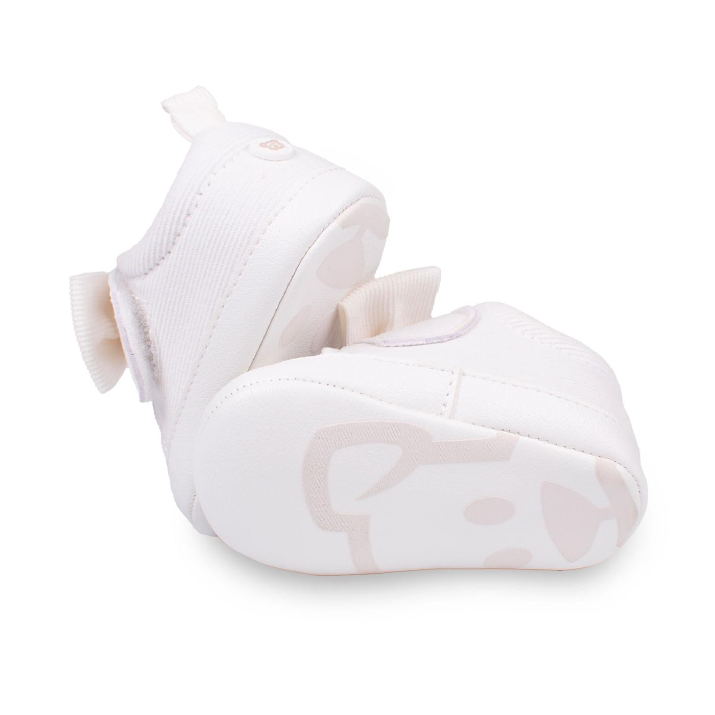 ZAPATILLAS RECIÉN NACIDO NIÑA TALLA 3-6M COLOR BLANCO - 4