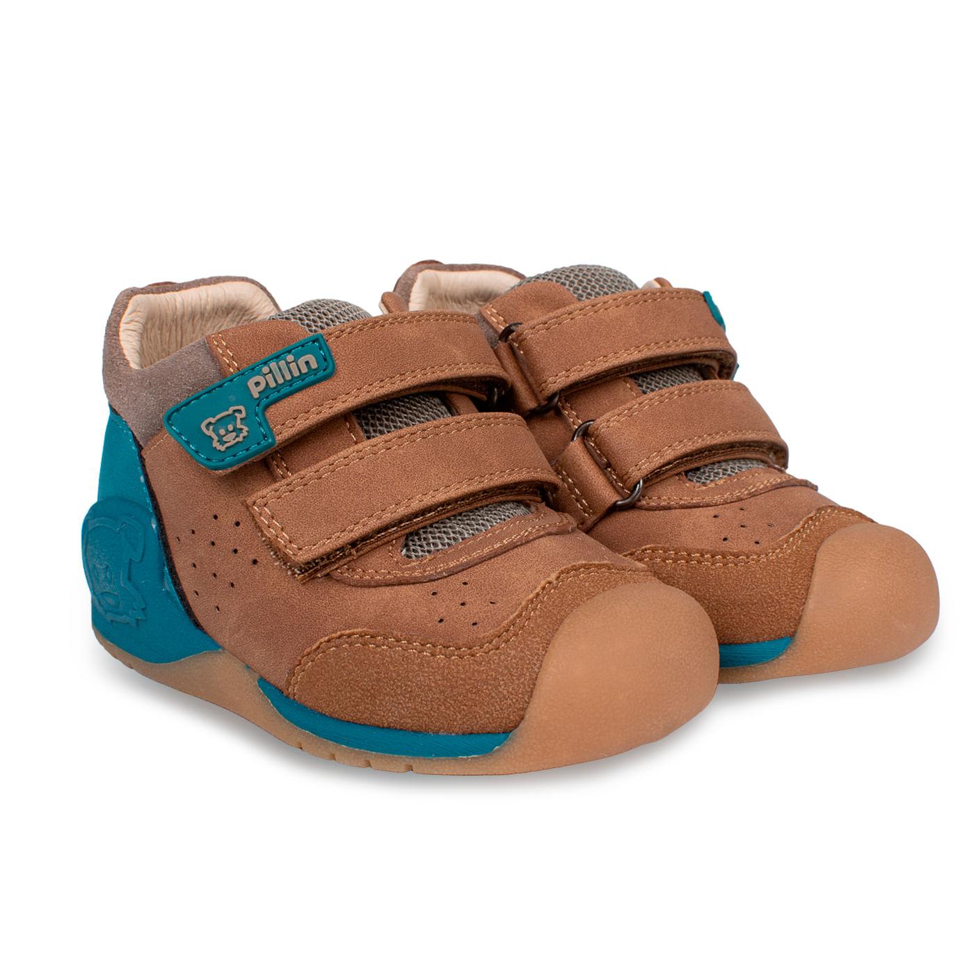 ZAPATO CLÁSICO BEBE NIÑO TALLA 19 COLOR CAFÉ - 1