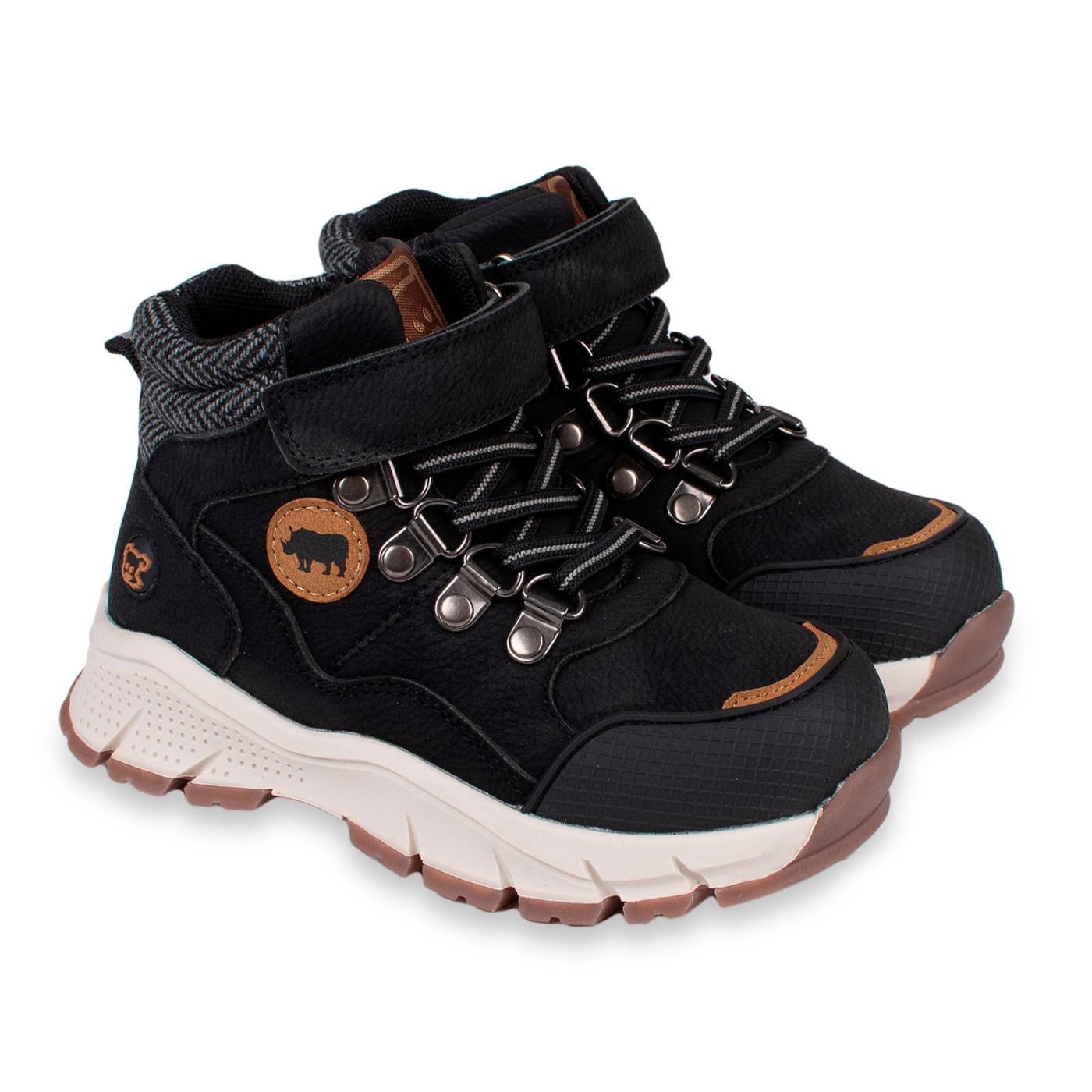 BOTÍN BEBE NIÑO TALLA 23 COLOR NEGRO - 1