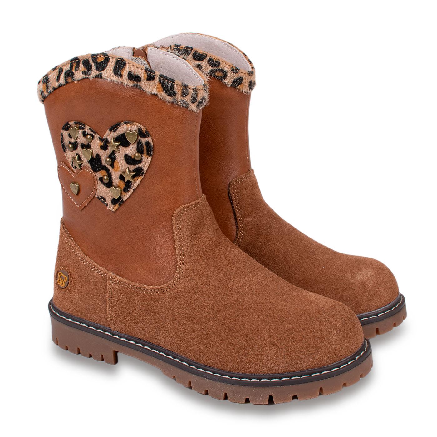 BOTA NIÑA TALLA 32 COLOR CAFÉ - 1