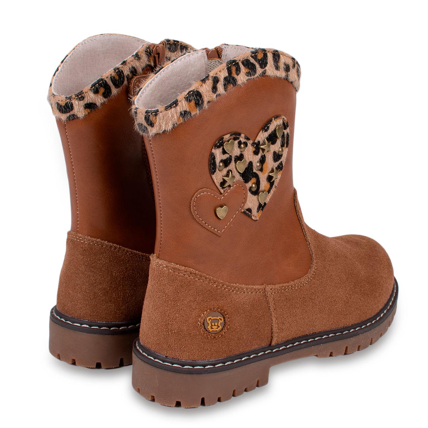 BOTA NIÑA TALLA 32 COLOR CAFÉ - 3