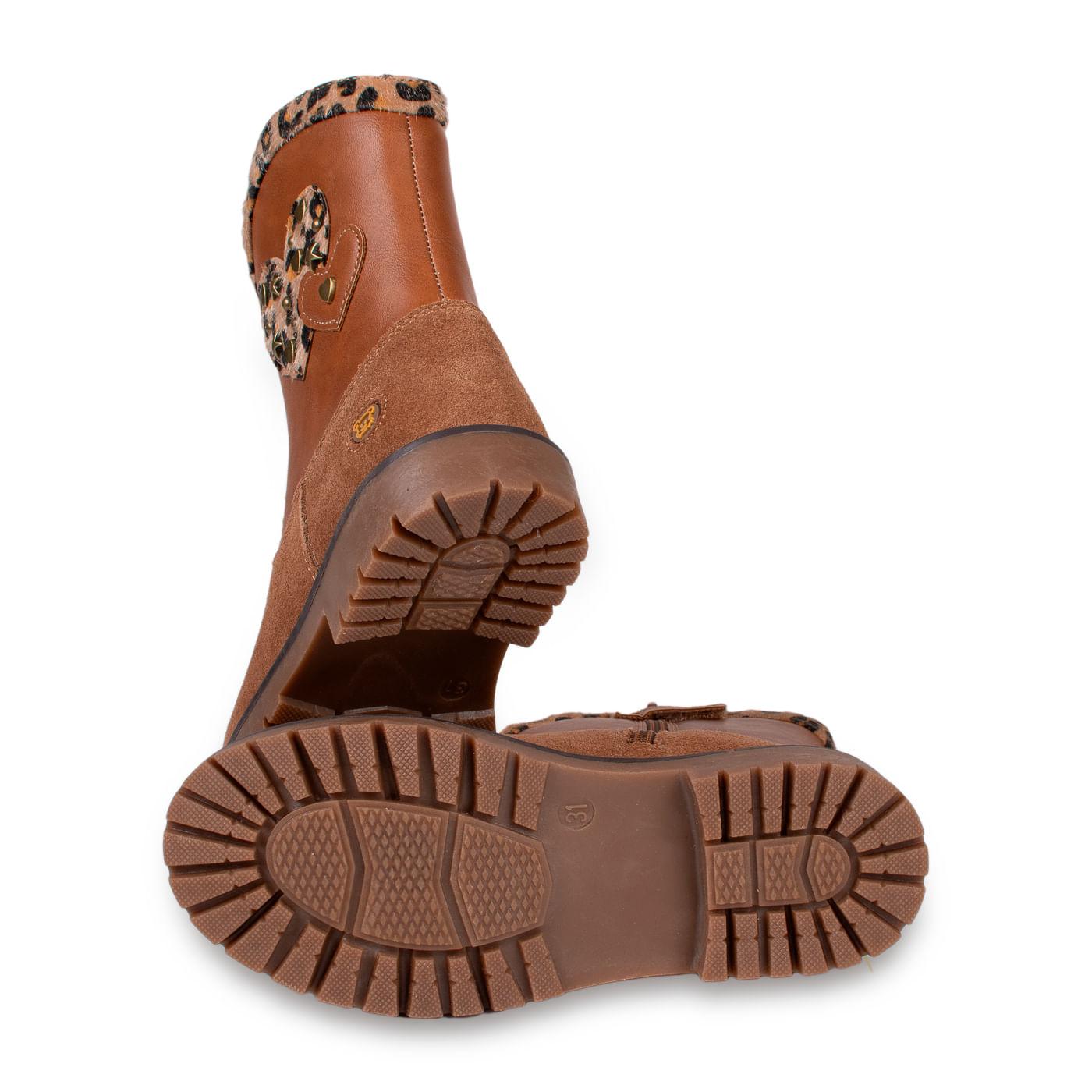 BOTA NIÑA TALLA 32 COLOR CAFÉ - 4