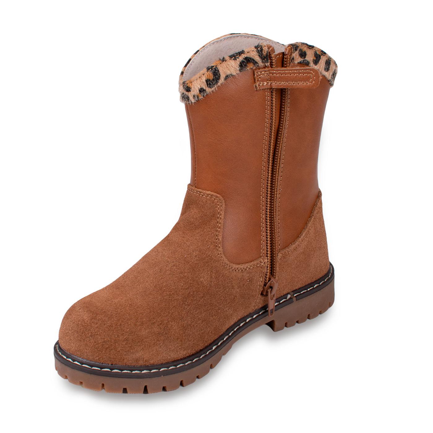 BOTA NIÑA TALLA 32 COLOR CAFÉ - 5