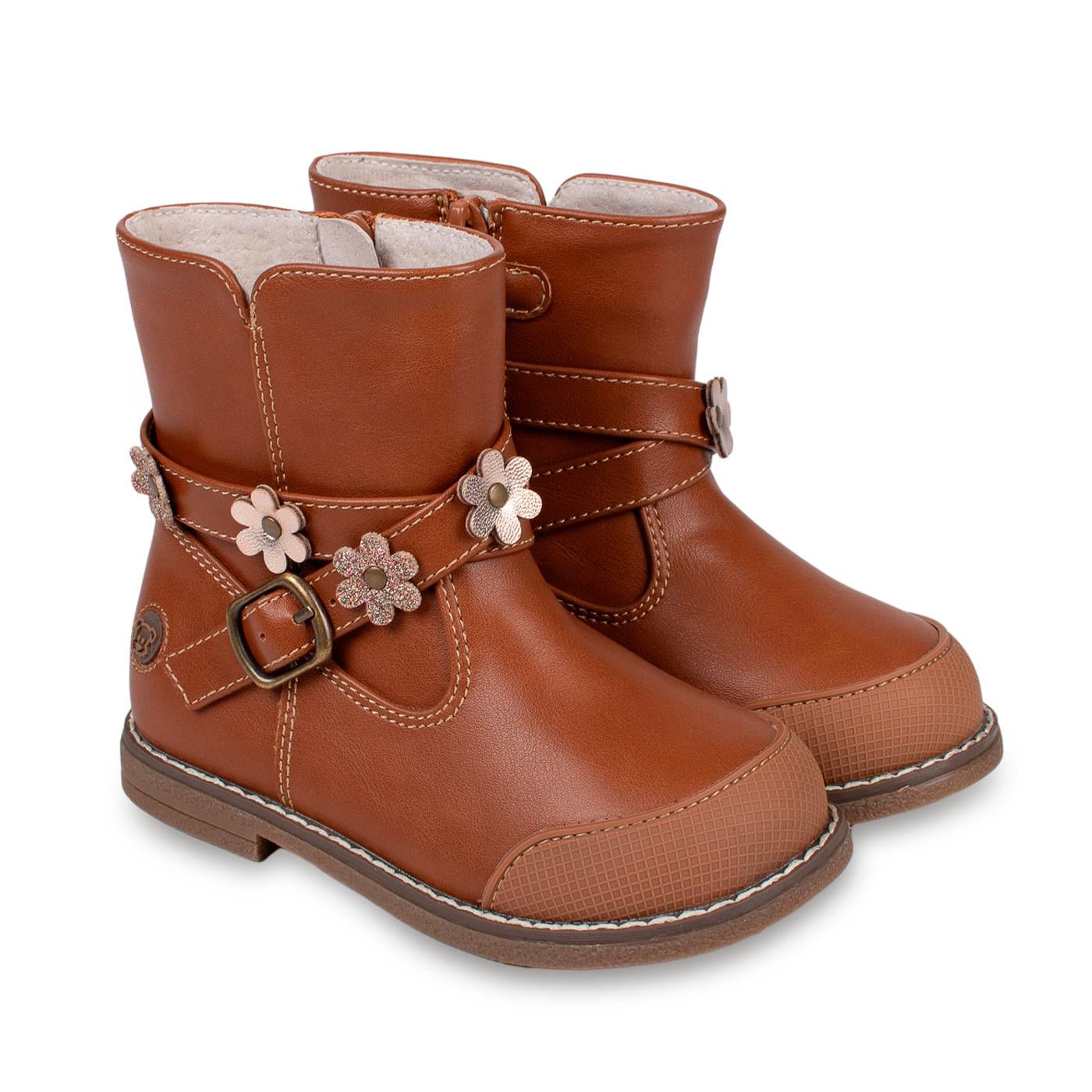 BOTA BEBÉ NIÑA TALLA 27 COLOR CAFÉ - 1