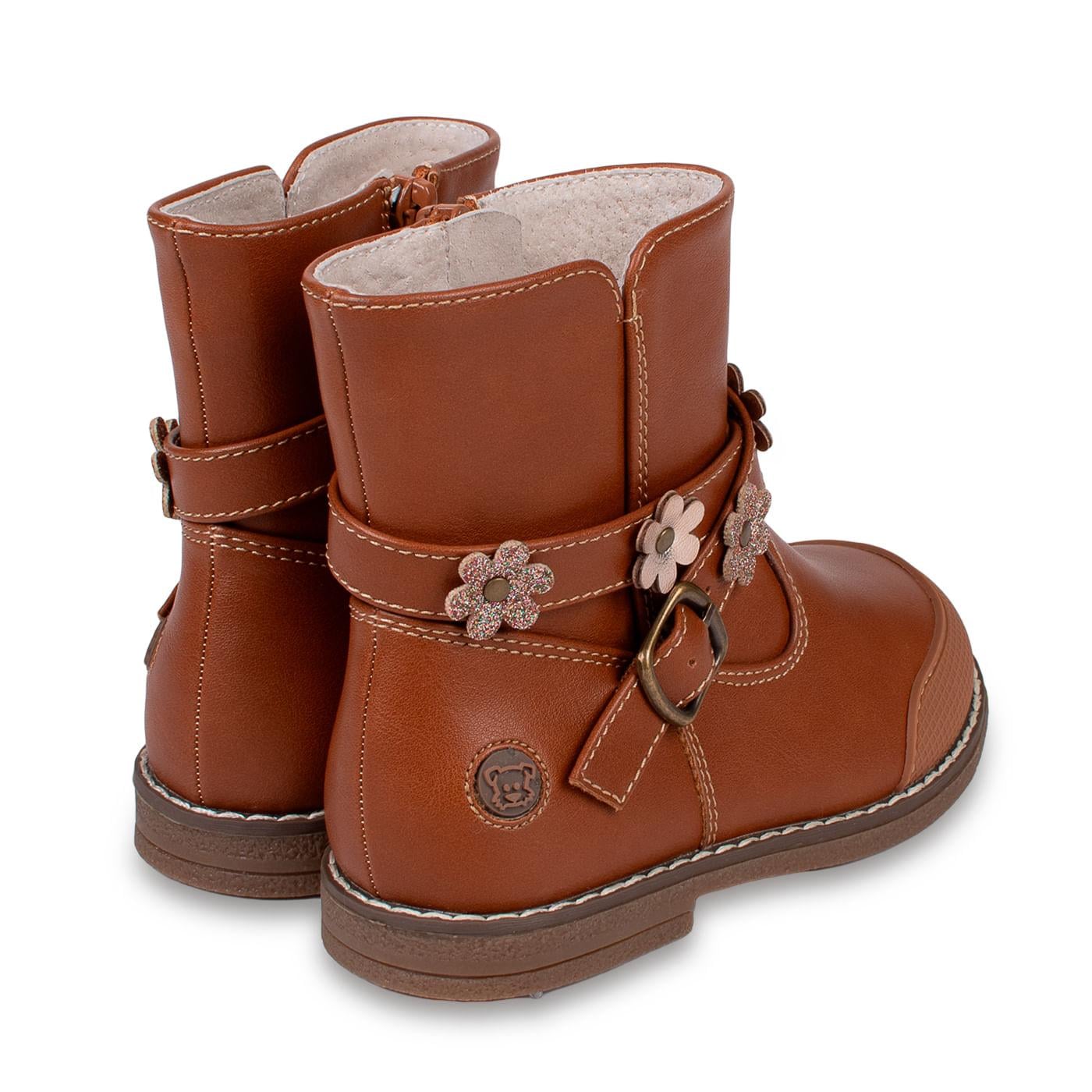 BOTA BEBÉ NIÑA TALLA 27 COLOR CAFÉ - 3