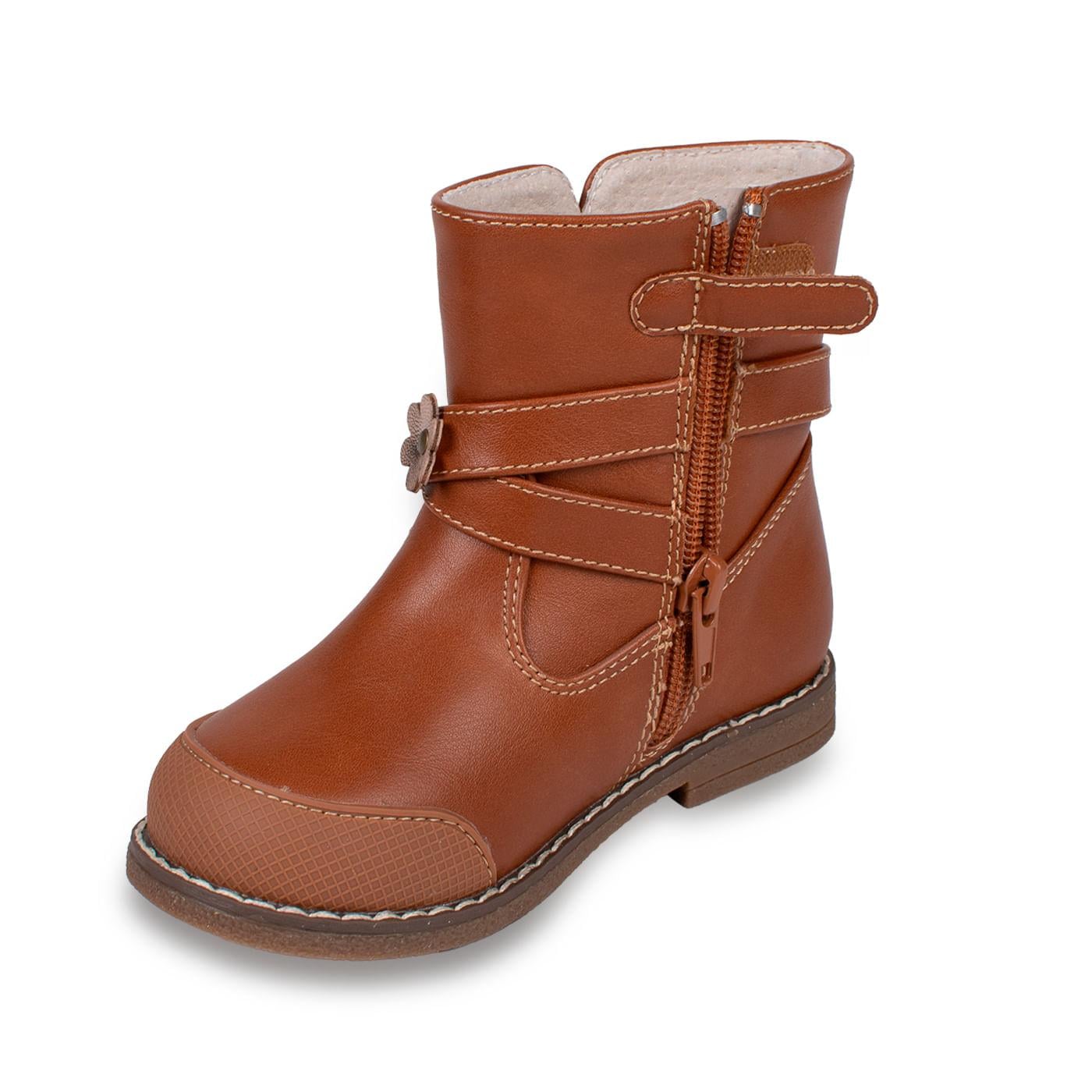 BOTA BEBÉ NIÑA TALLA 27 COLOR CAFÉ - 5