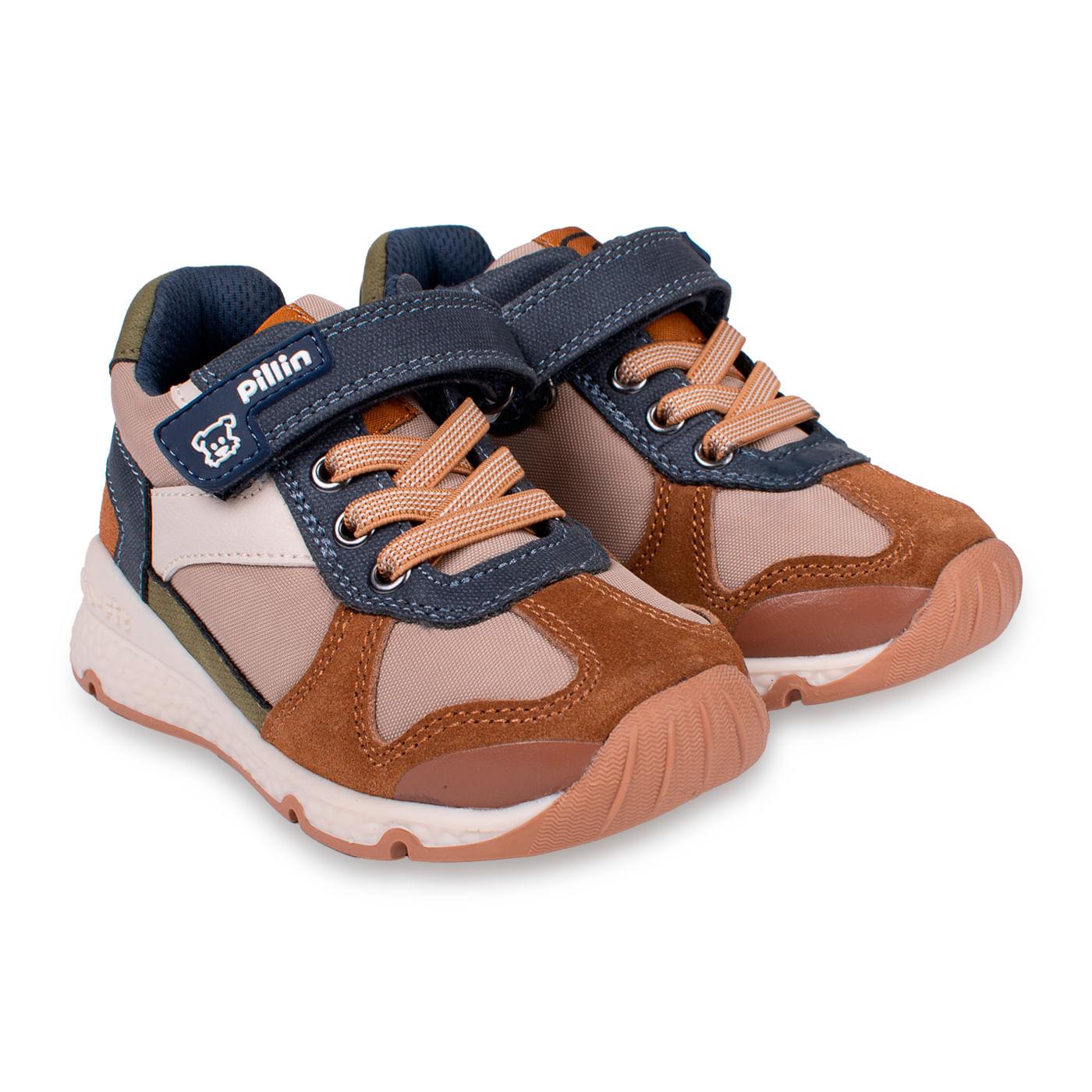 ZAPATILLAS BEBE NIÑO TALLA 20 COLOR CAFÉ - 1