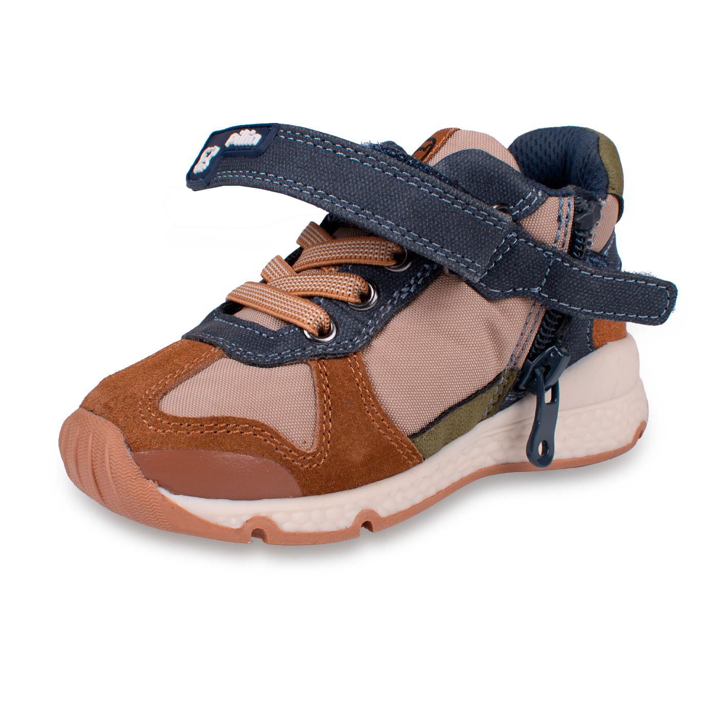 ZAPATILLAS BEBE NIÑO TALLA 20 COLOR CAFÉ - 5