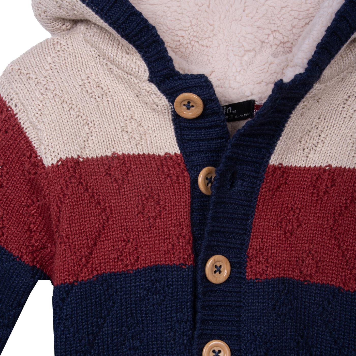 CHOMPA FORRADO BEBE NIÑO TALLA 3M - 3