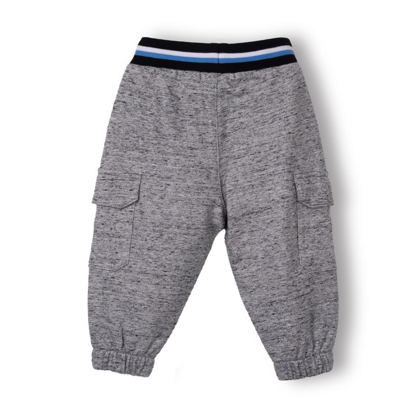PANTALÓN BUZO BEBÉ NIÑO COLOR MELANGE TALLA 9M - 2