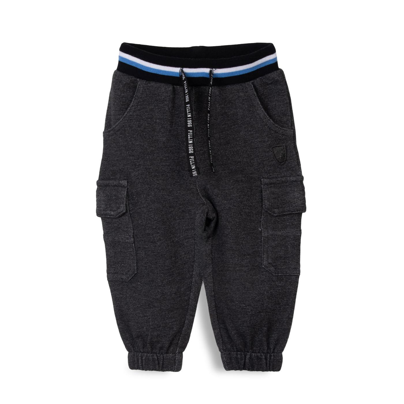 PANTALÓN BUZO BEBÉ NIÑO COLOR MARENGO TALLA 9M - 1