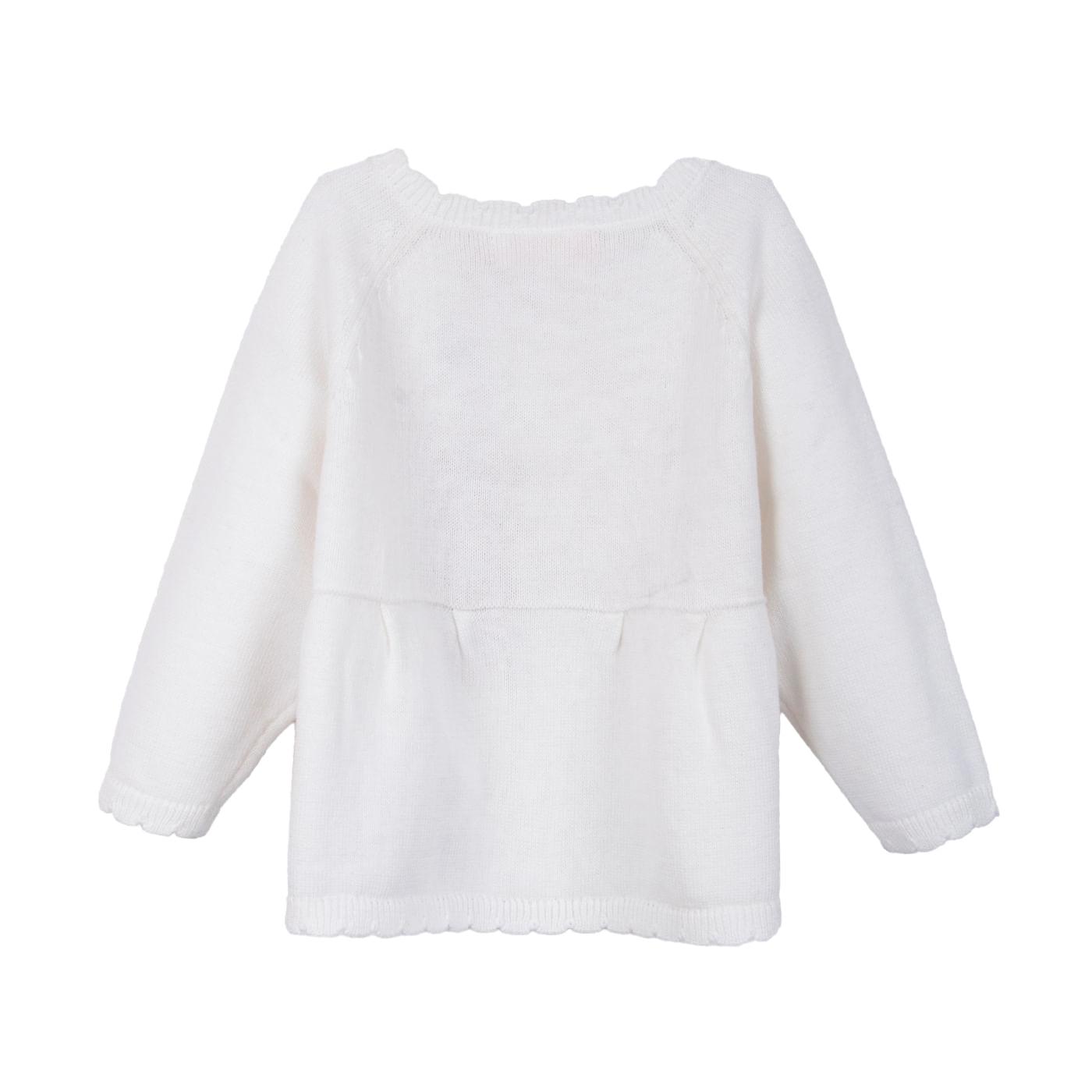 CHOMPA BEBÉ NIÑA COLOR BLANCO TALLA 18M - 1
