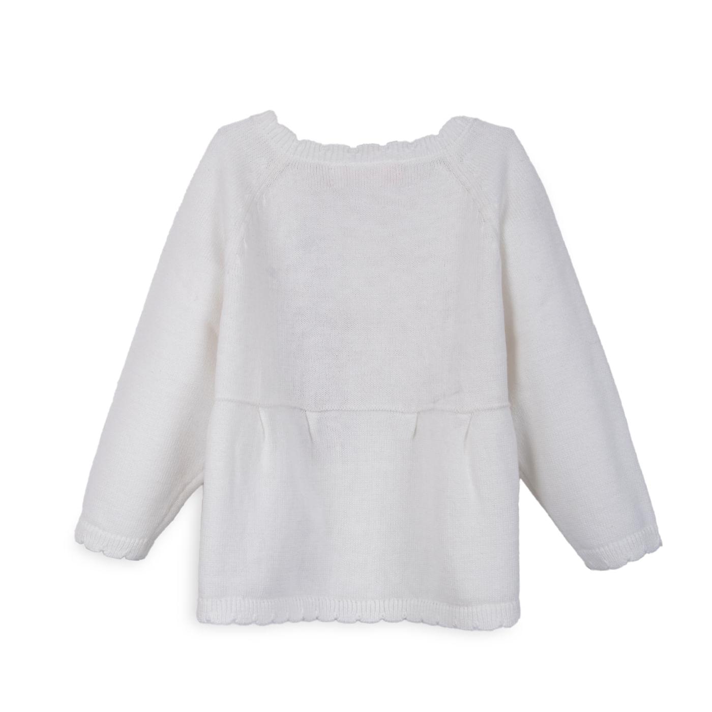 CHOMPA BEBÉ NIÑA COLOR BLANCO TALLA 18M - 2