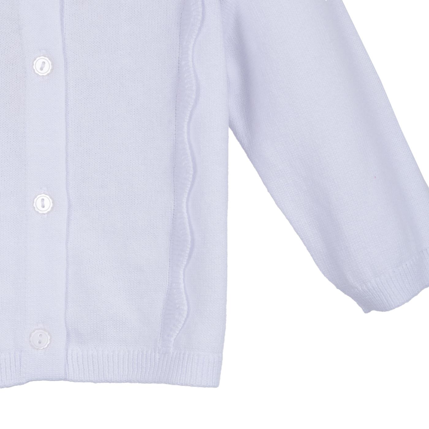CHOMPA BEBÉ NIÑA COLOR BLANCO TALLA 3M - 3
