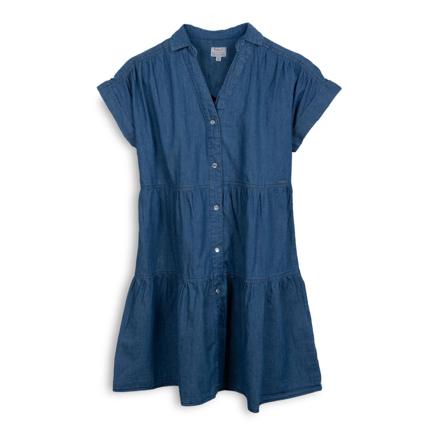 VESTIDO NIÑA COLOR AZUL TALLA 8 - 1