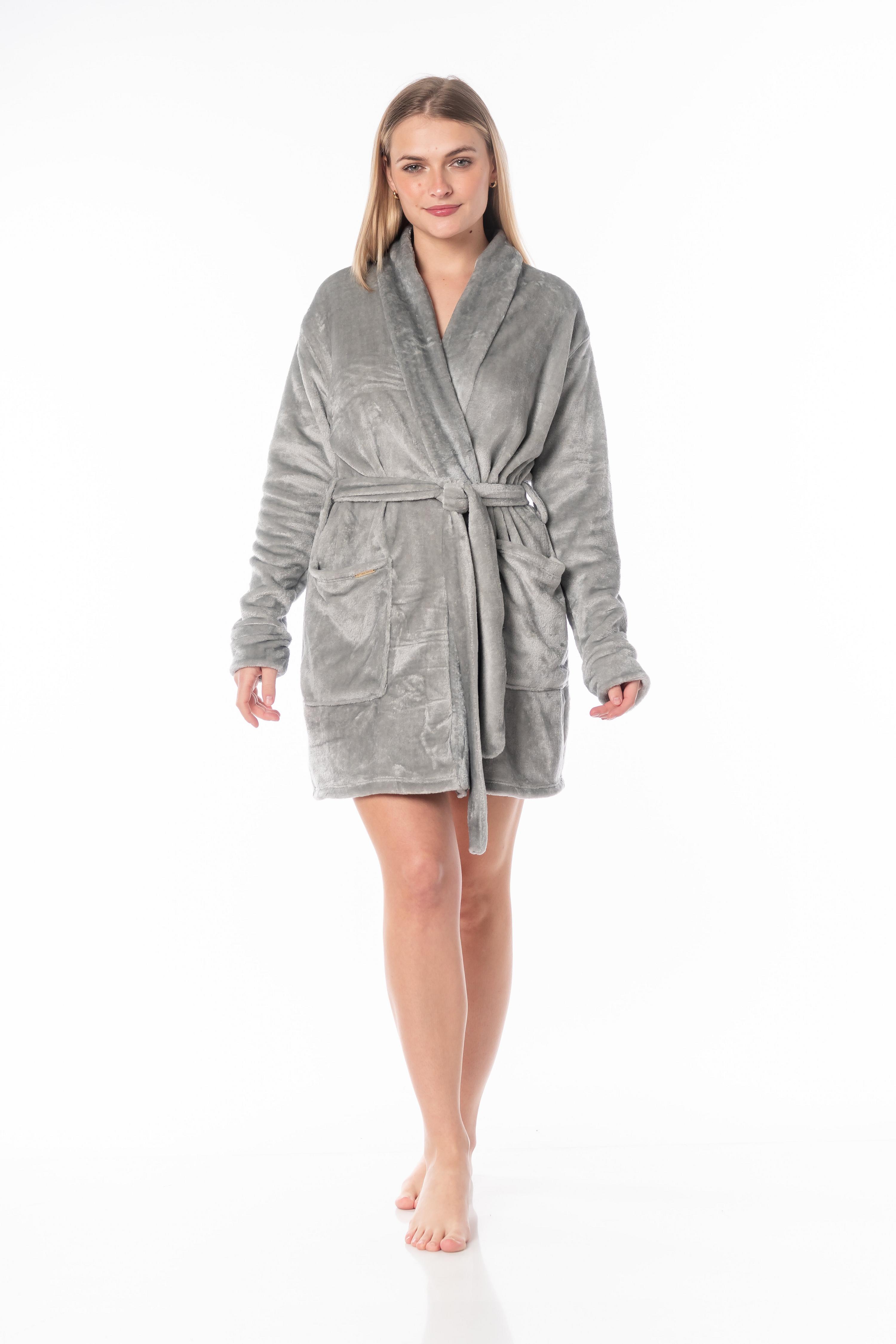 VELA WHITE PIJAMA DAMA BATA GRAY - 1