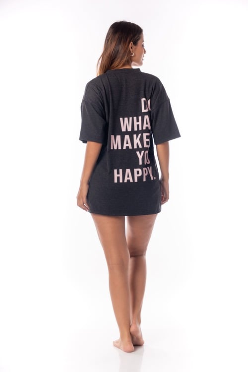 PIJAMA CORTO MUJER VELA WHITE POLO OVERSIZE PLOMO - 3