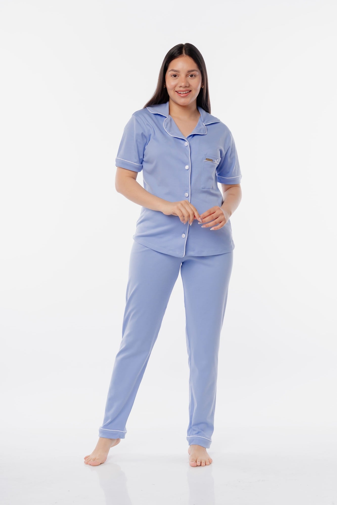VELA WHITE PIJAMA CONJUNTO AGATHA NEGRA - 1